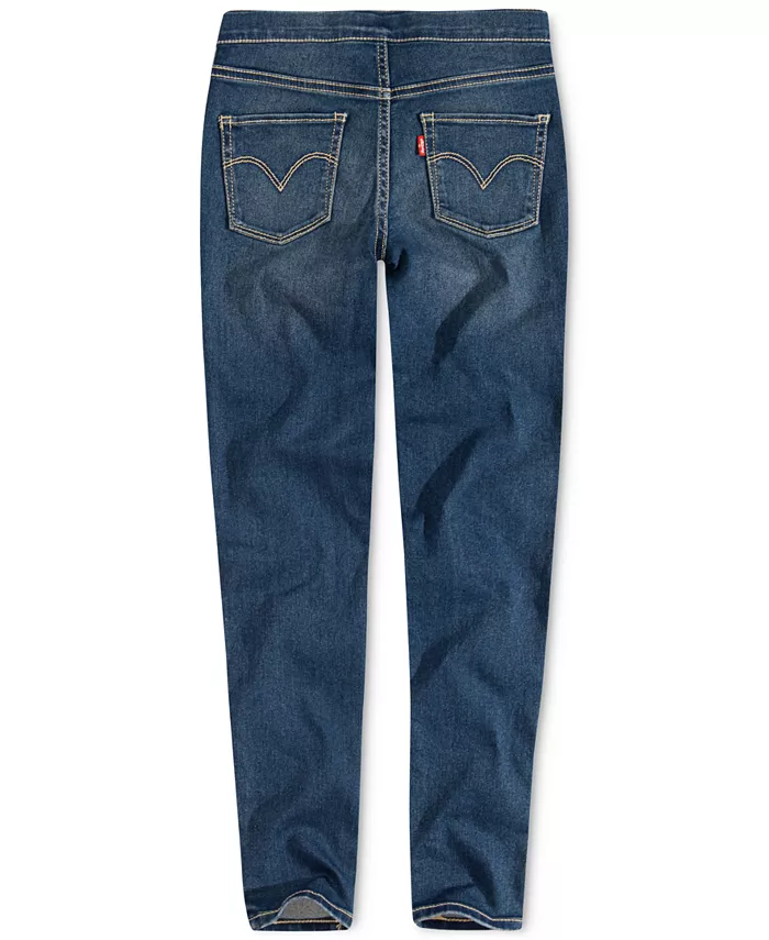 Детские джинсы-леггинсы с регулируемой резинкой на талии Levi's, синий — фото 2