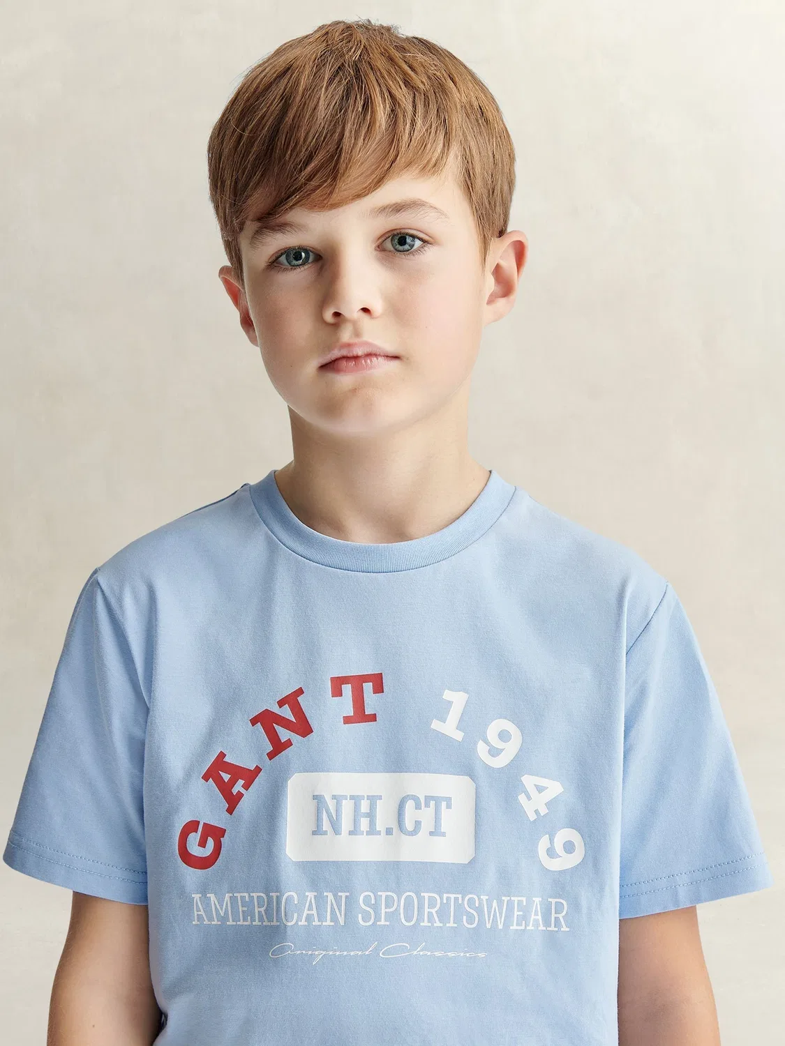 Футболка с графическим принтом GANT American Sportswear, синяя — фото 3