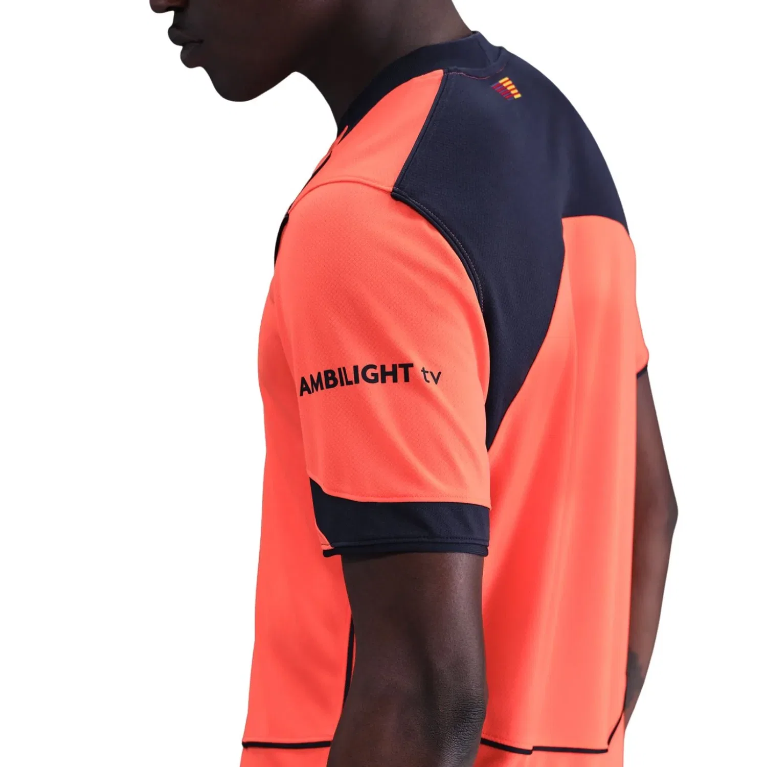 Мужская игровая майка F.C. Barcelona 2025/26 Stadium Third Dri-FIT Total 90 Replica T-Shirt 'Bright Mango M Nike, Bright Mango/Midnight Navy — фото 2