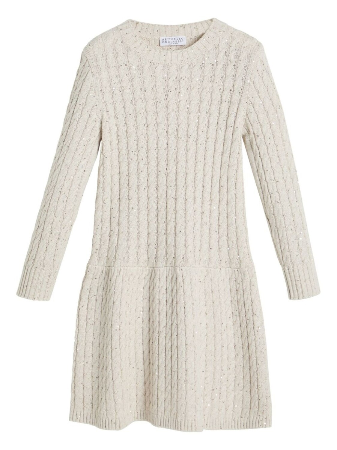 

Brunello Cucinelli Kids платье миди с косами, нейтральный цвет