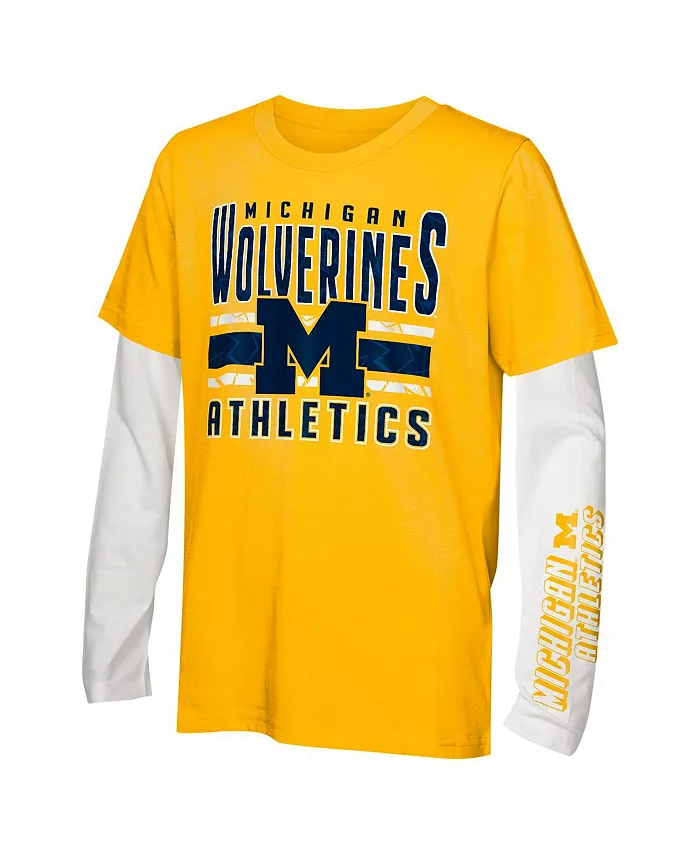 

Детский комбинированный набор футболок Preschool Michigan Wolverines In the Mix Outerstuff