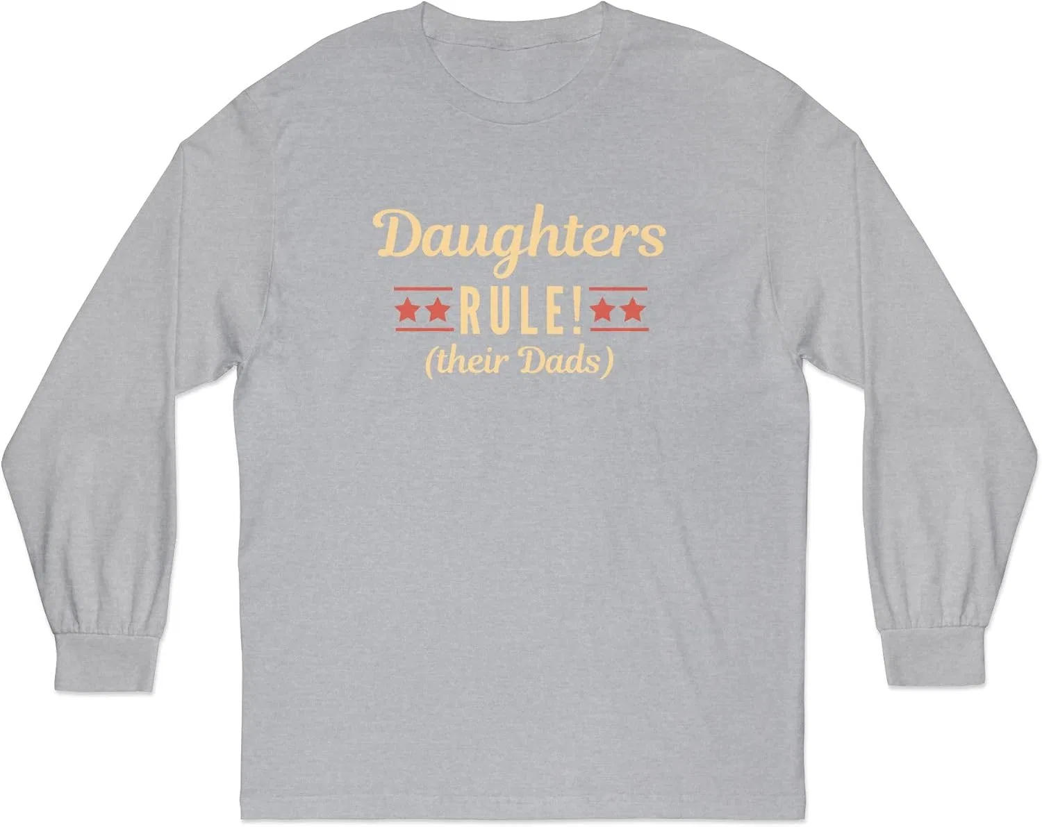 Мужская футболка с длинным рукавом с принтом Daughters Rule American Apparel 1304, Athletic Heather