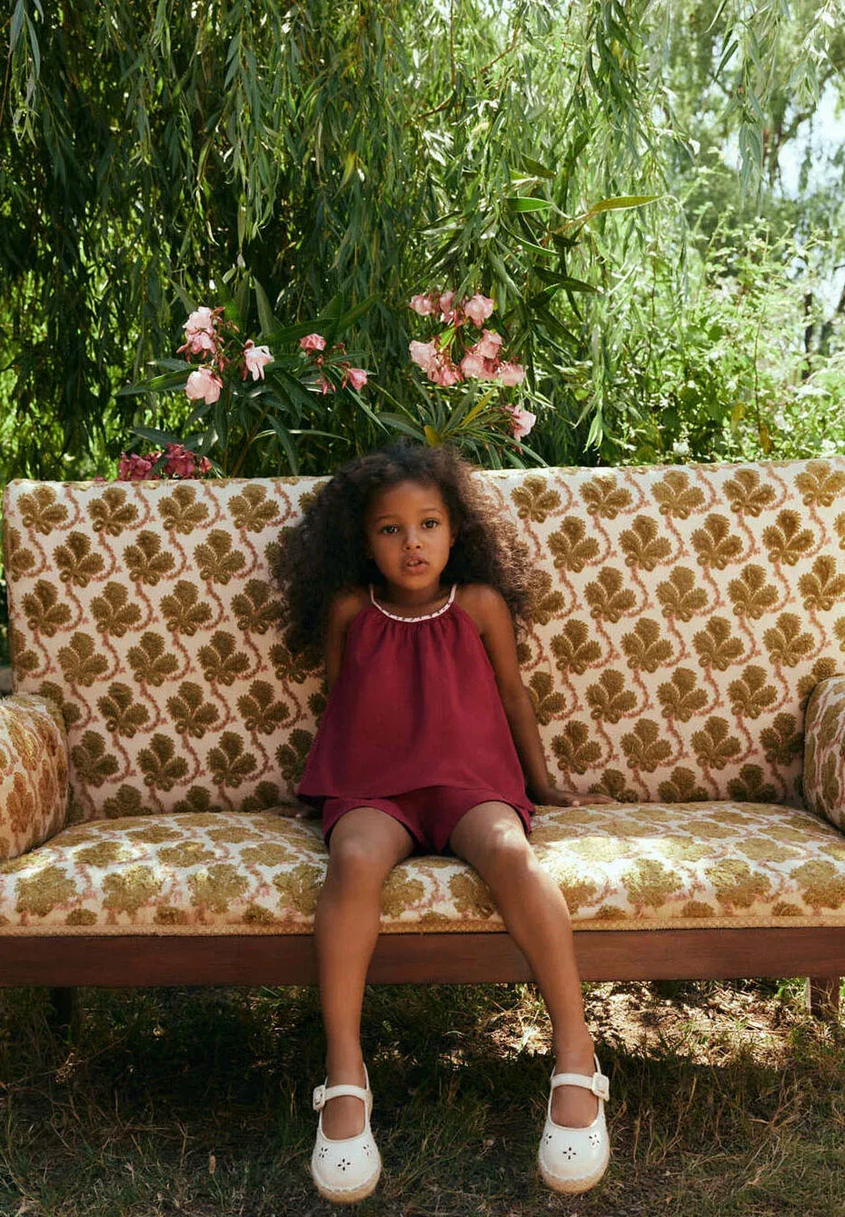 Детский топ Mango Kids, Maroon