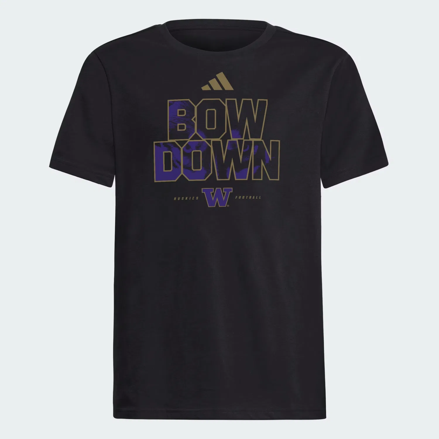 Детская футболка с графическим принтом University of Washington Fresh Adidas Sportswear, черный