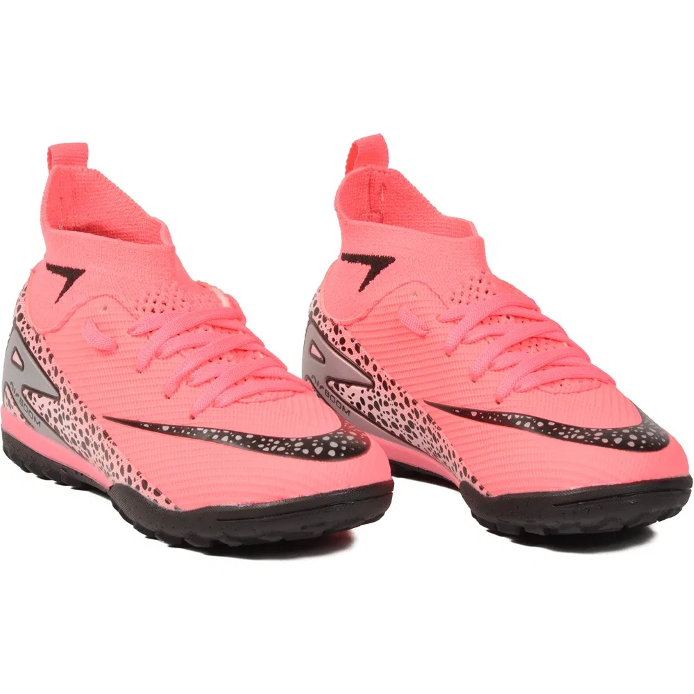 Детские футбольные бутсы для мальчиков с шипами Pink Black 610 Süperfly F-P Walkway