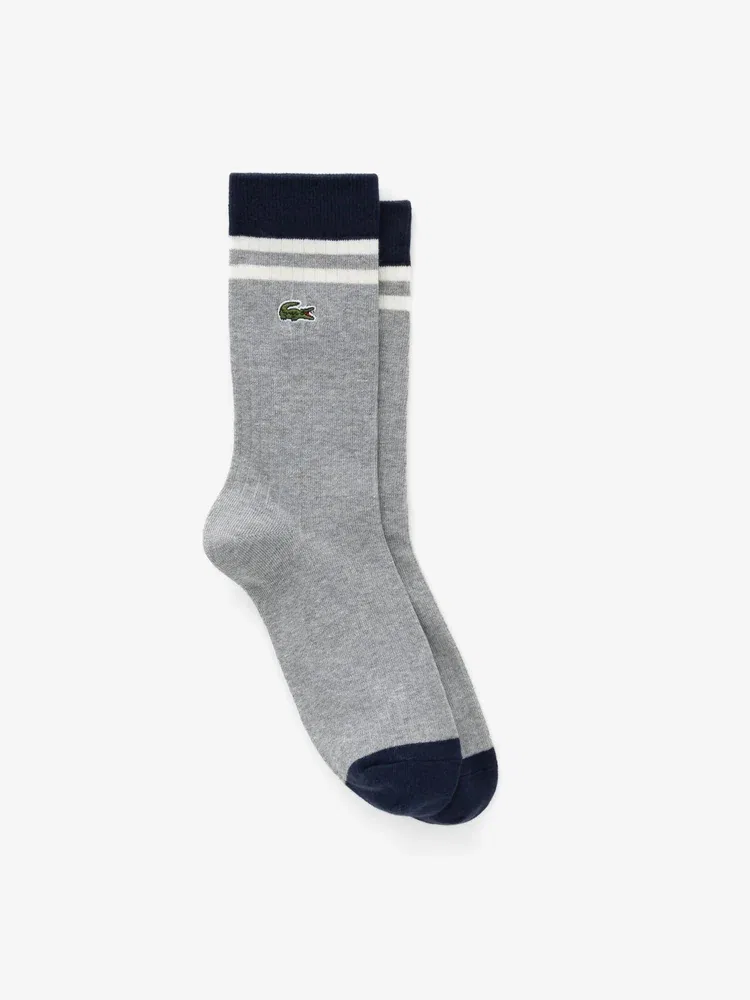 Носки цветные мидл LACOSTE, White — фото 4