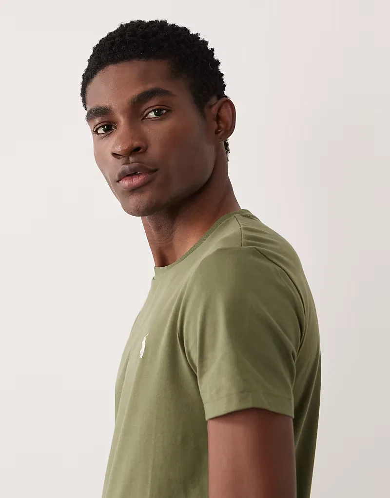 Футболка Polo Ralph Lauren с логотипом Icon, оливково-зеленый — фото 4