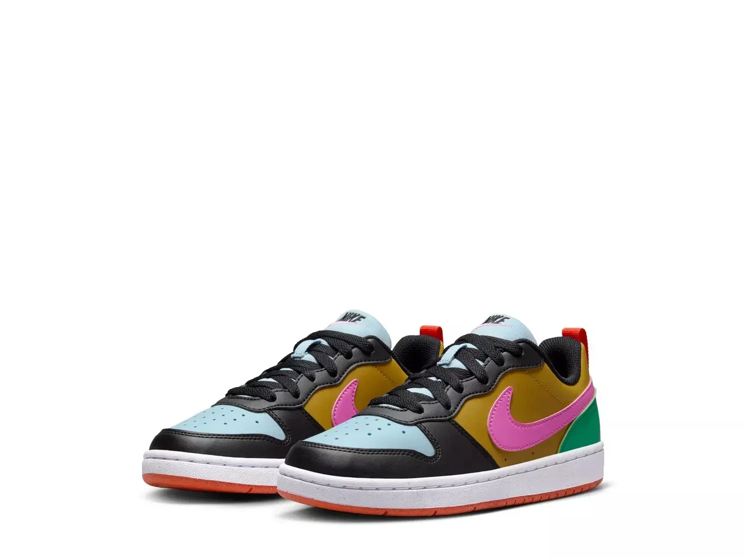 Кроссовки Court Borough Low Recraft, Nike, Black/Blue/Pink — фото 3