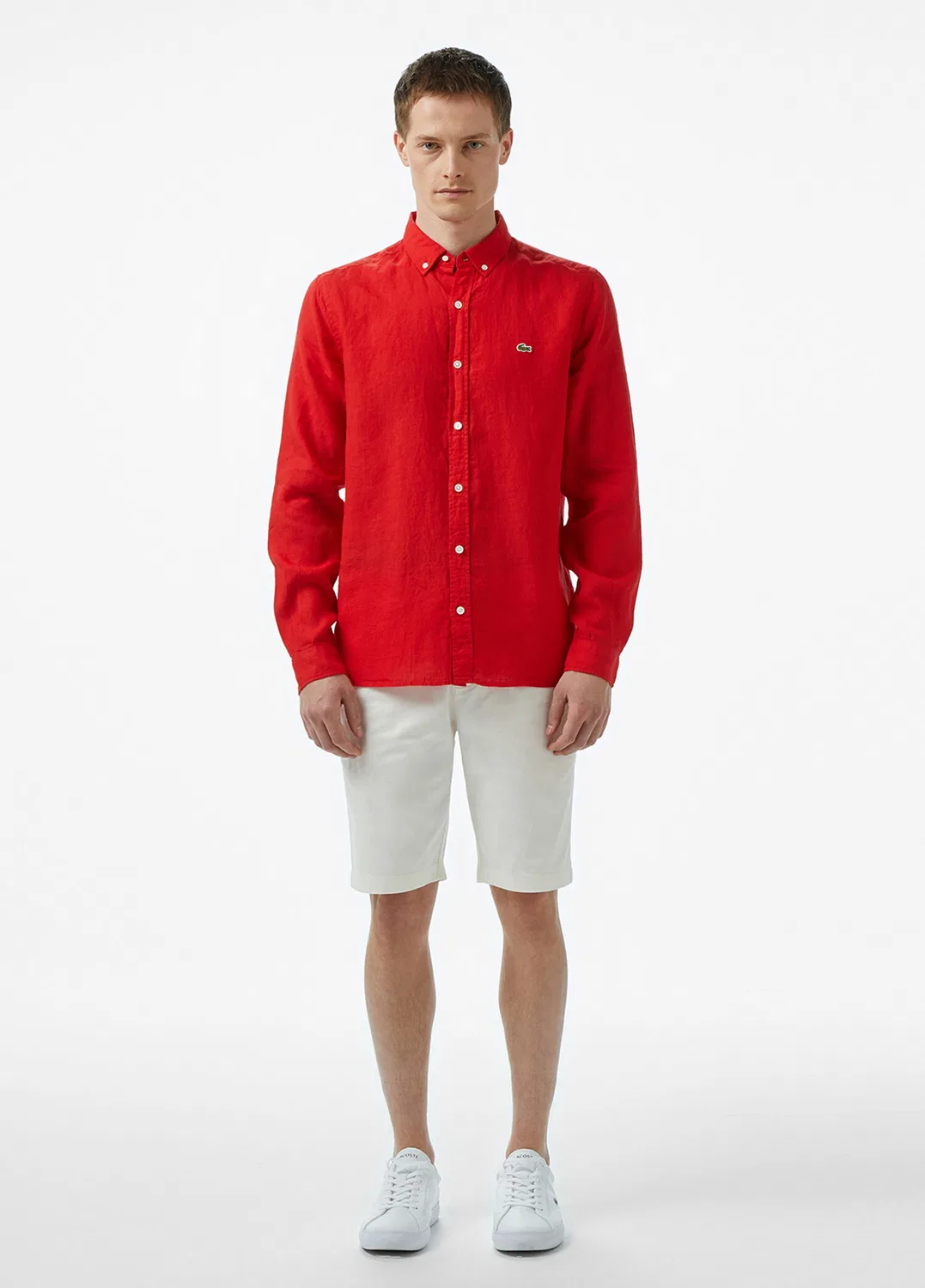 Рубашка Lacoste Regular Fit, красная — фото 4