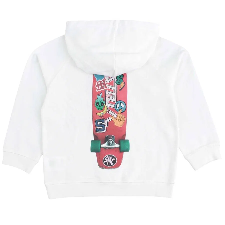 Детский свитшот с капюшоном и принтом Kids Graphic Print Sweatshirt Stella McCartney, Ivory — фото 2