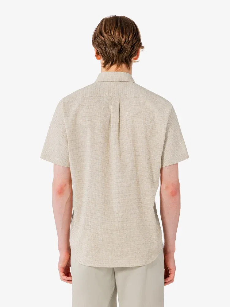 Рубашка с коротким рукавом из льняной смесовой ткани LACOSTE, Beige — фото 3
