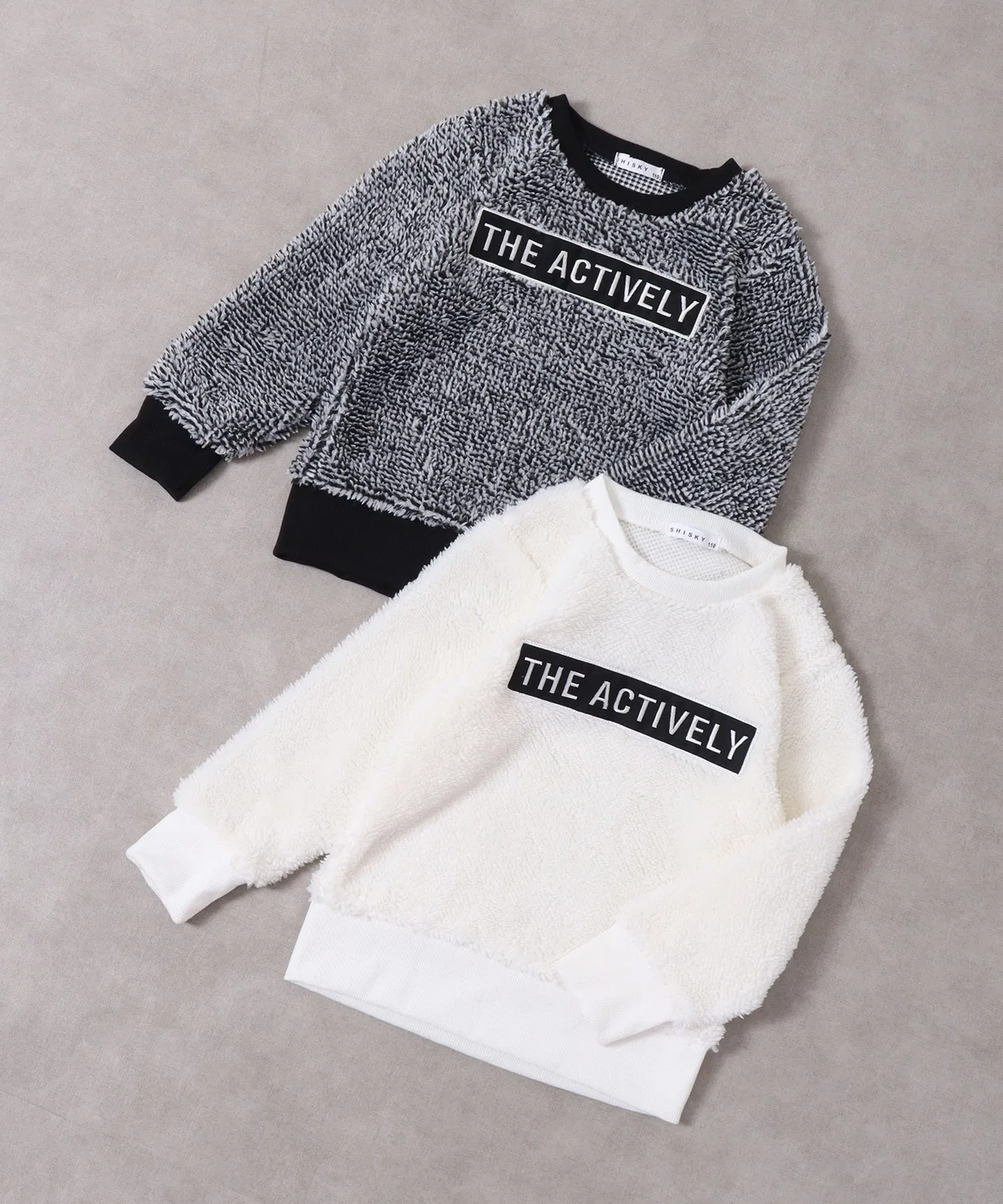 Детский свитшот с длинным рукавомShaggy Crewneck KIDS FUNALIVE, Off White