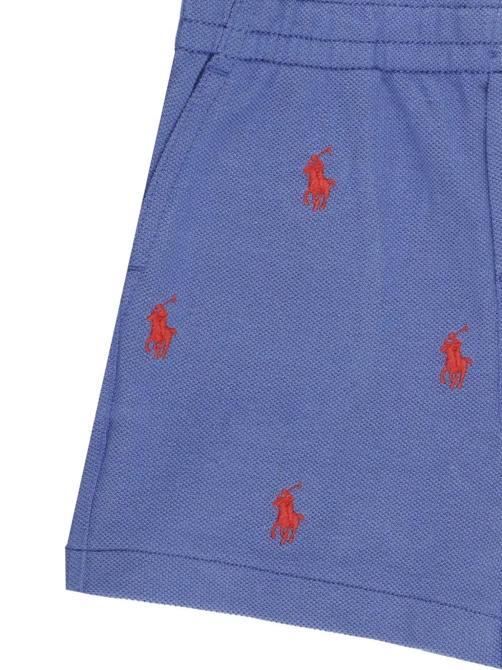 Шорты с вышивкой Polo Ralph Lauren Kids, синий — фото 3