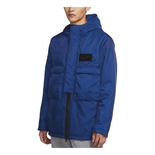 

Куртка Nike Lebron Big Pocket Woven Stay Warm hooded track Jacket Blue, синий