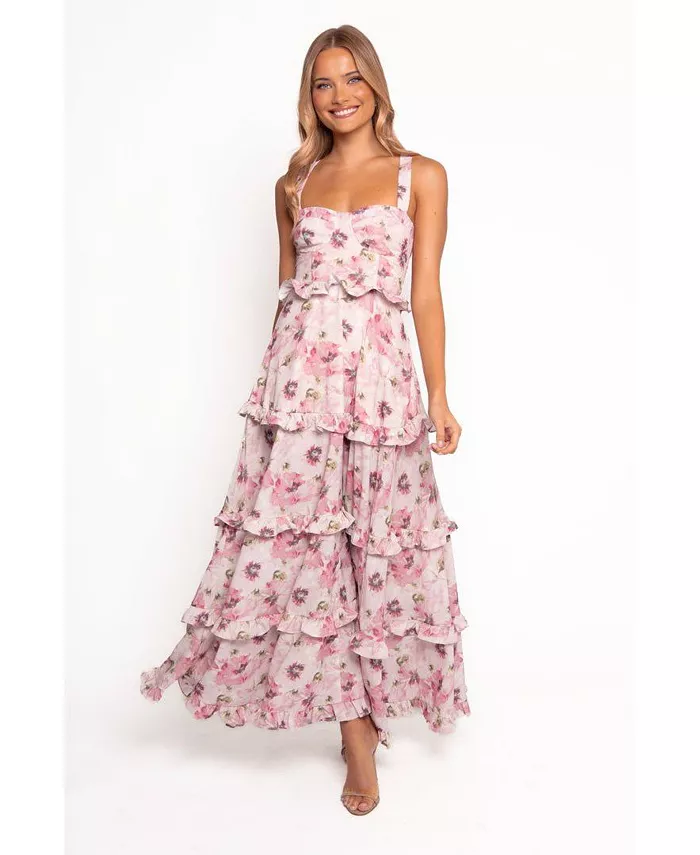 

Женское многоярусное платье макси Lillee Petal and Pup, розовый