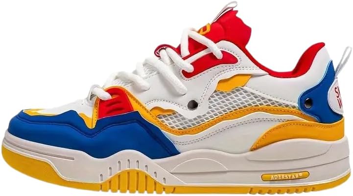 

Мужские кроссовки для скейтборда - ультракомфортные, с высокой сцепляемостью и нескользящей подошвой, повседневные на шнуровке, с мягкой плюшевой подошвой, модные низкие кеды для прогулок на улице и повседневной носки Clolinde, желтый