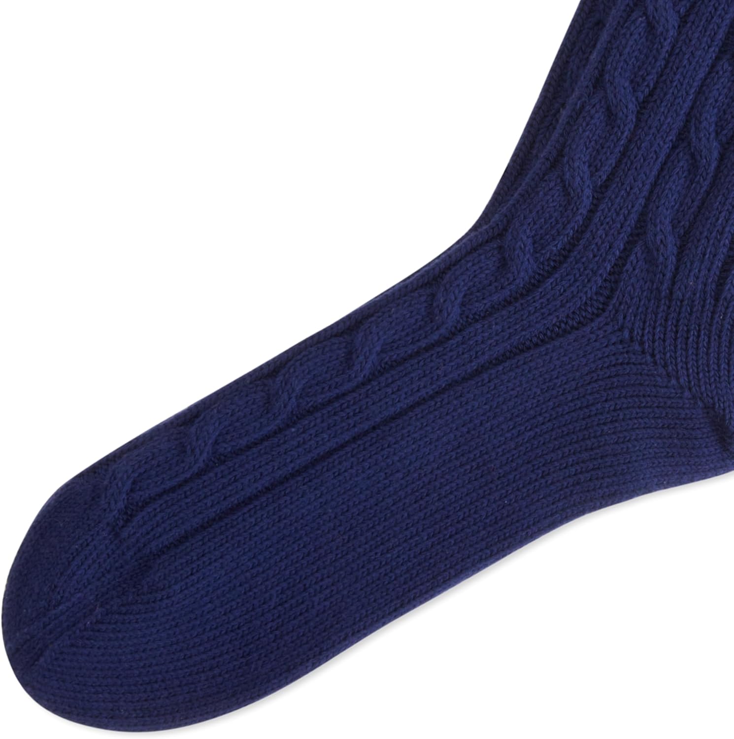 POLO RALPH LAUREN Женские однотонные носки-следки с косой вязкой, Royal Blue — фото 3