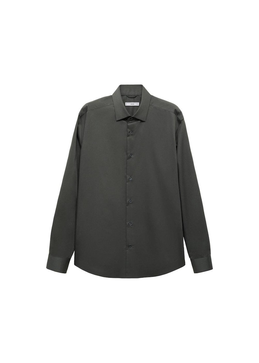 

Рубашка на пуговицах классического кроя MANGO MAN Palmar, темно-серый