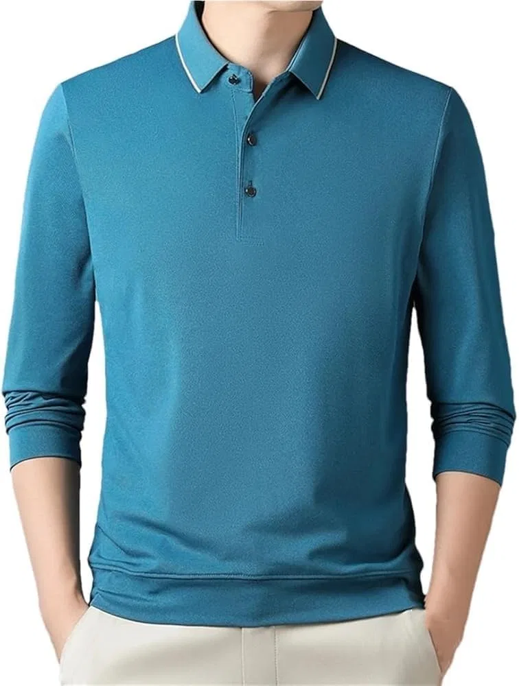 Мужское поло Active, Cotton, Blue