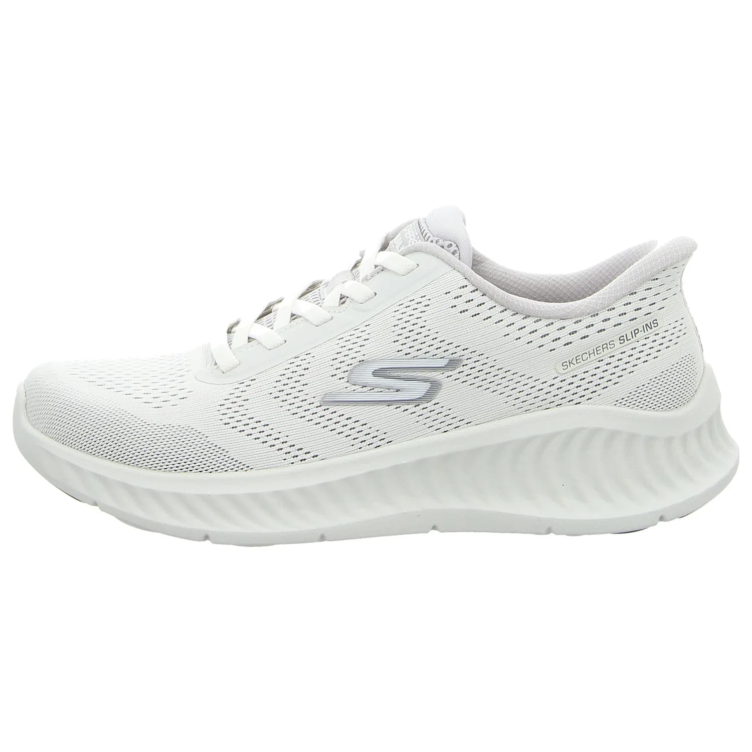 Сникерсы низкие с текстурным верхом Skechers, серый — фото 2