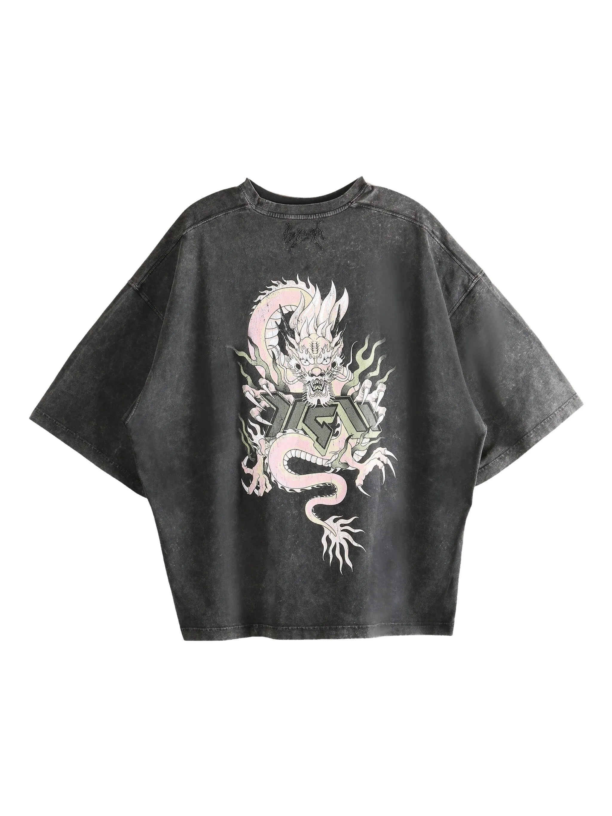 

Футболка с графичным принтом D-R-G-N, серый