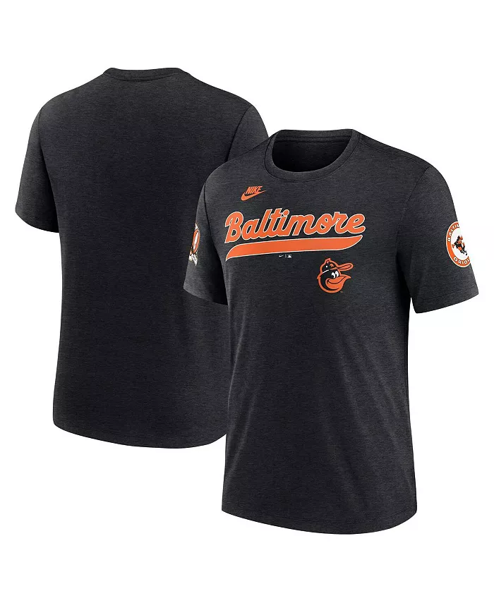 

Мужская футболка Heather Black Baltimore Orioles из коллекции Cooperstown Collection, трикотаж из трех видов ткани Nike