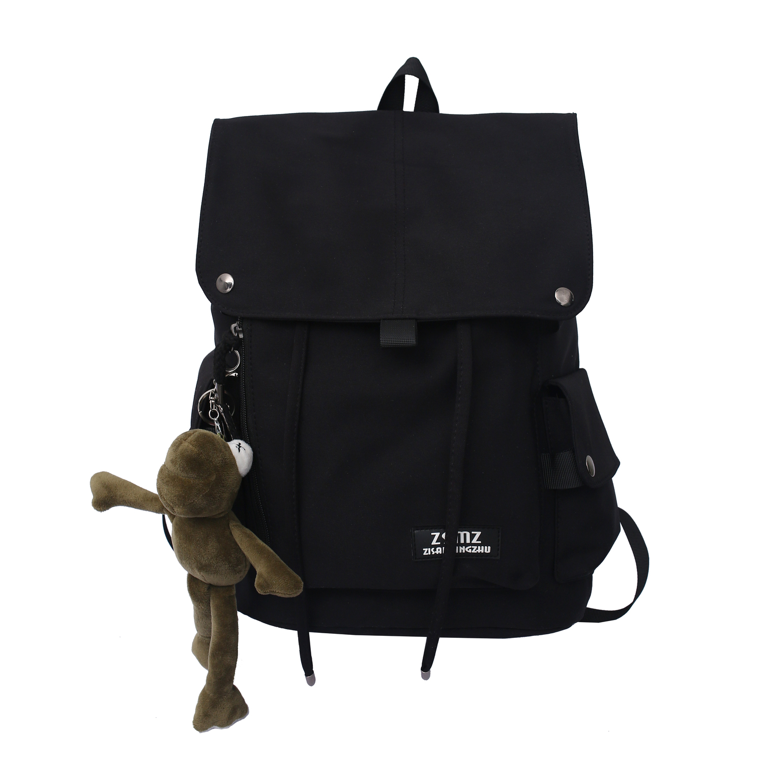 

Cwatcun Нейлоновый рюкзак унисекс черный синий зеленый красный, Black (with Charm)