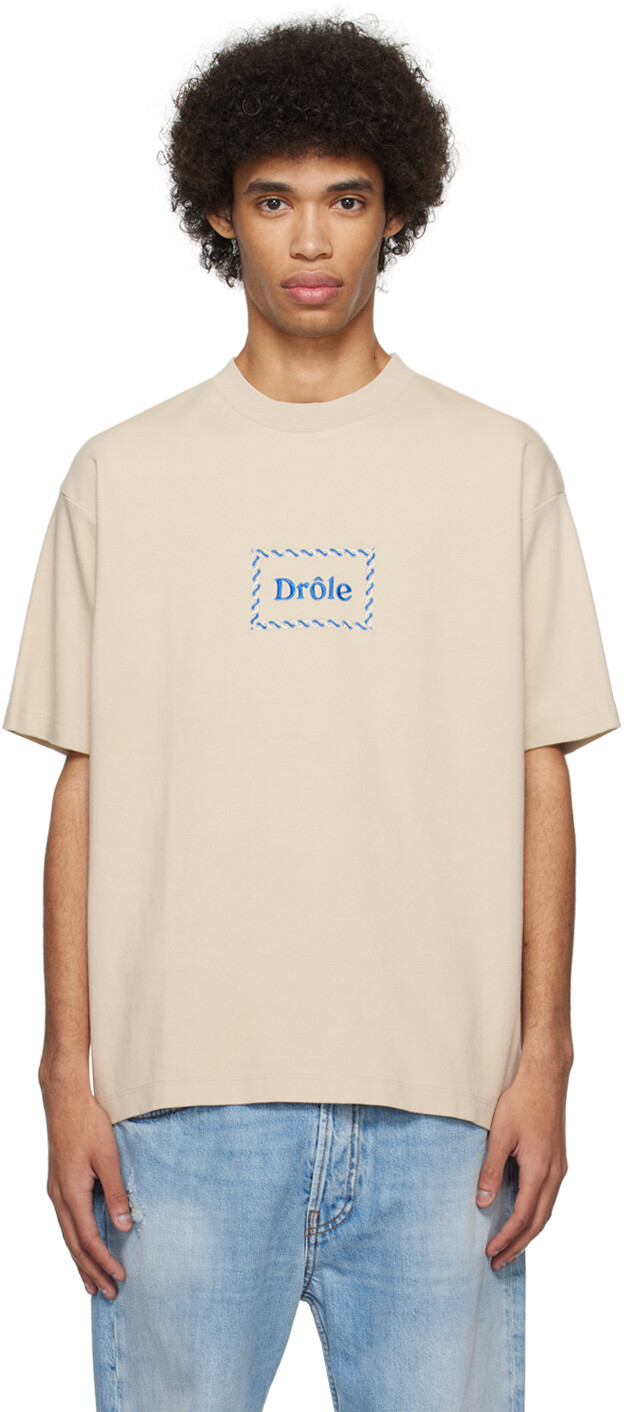 

Футболка темно-серого цвета Le Drole Tresse Drole De Monsieur