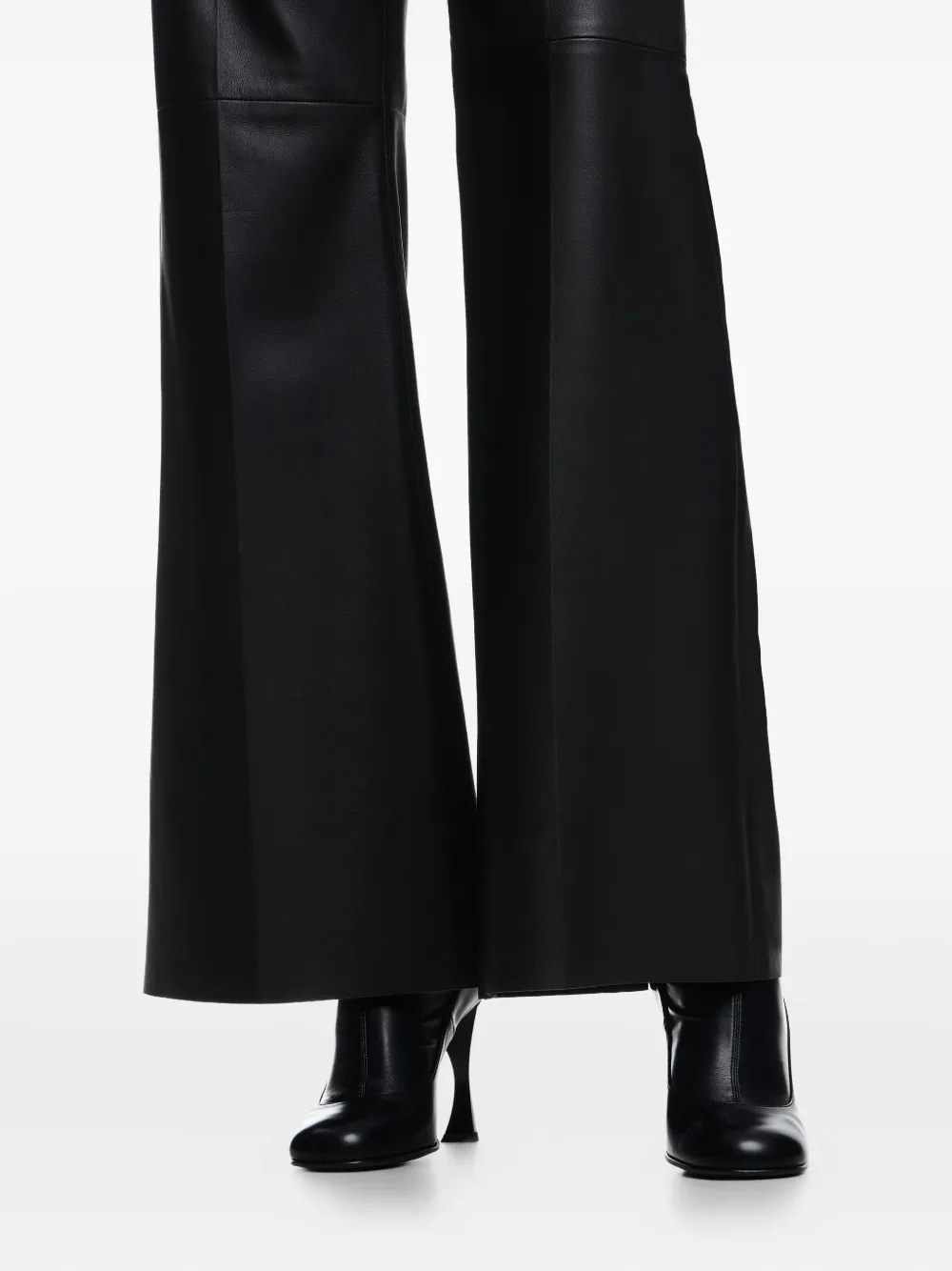 Брюки из искусственной кожи EMPORIO ARMANI, черный — фото 4