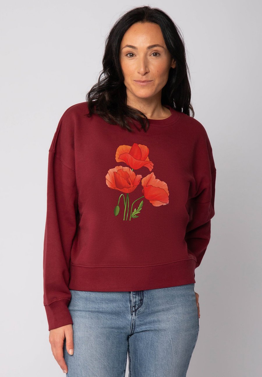 

Толстовка watapparel POPPY FLOWERS, Burgundy/Dark Red