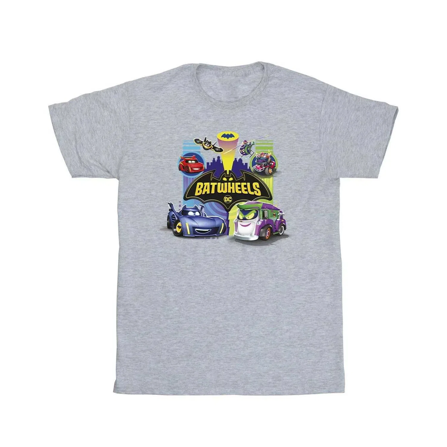 Футболка с принтом Vehicles DC Comics, серый