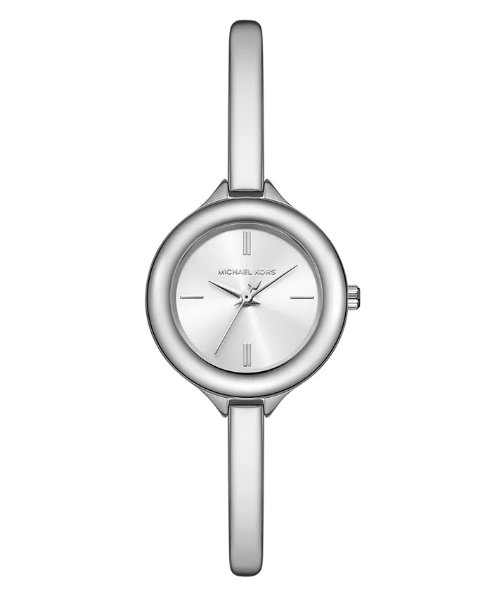 

Женские часы Izzy с тремя стрелками из нержавеющей стали серебристого тона, 28 мм Michael Kors
