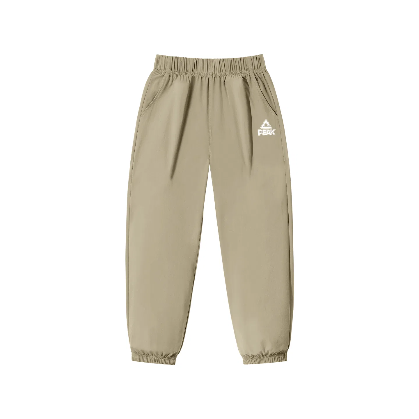 Быстросохнущие штаны для детей PEAK Khaki/PK Logo White