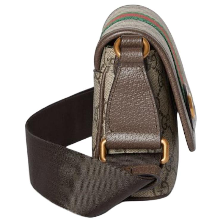 GUCCI Мини-кроссбоди Ophidia Snake Skin для мужских в цвете beige brown — фото 3