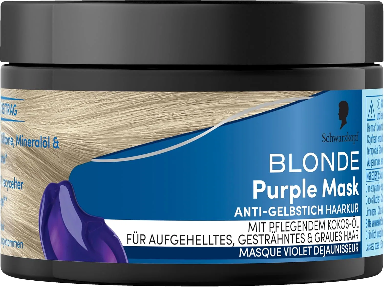 Фиолетовая маска Schwarzkopf Blonde Purple Mask с кокосовым маслом Blonde, Purple Mask — фото 2