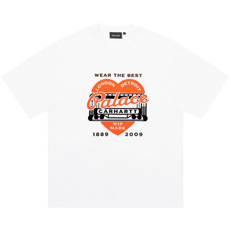 

Футболка Palace x Carhartt WIP Heart T-Shirt 'White', белый