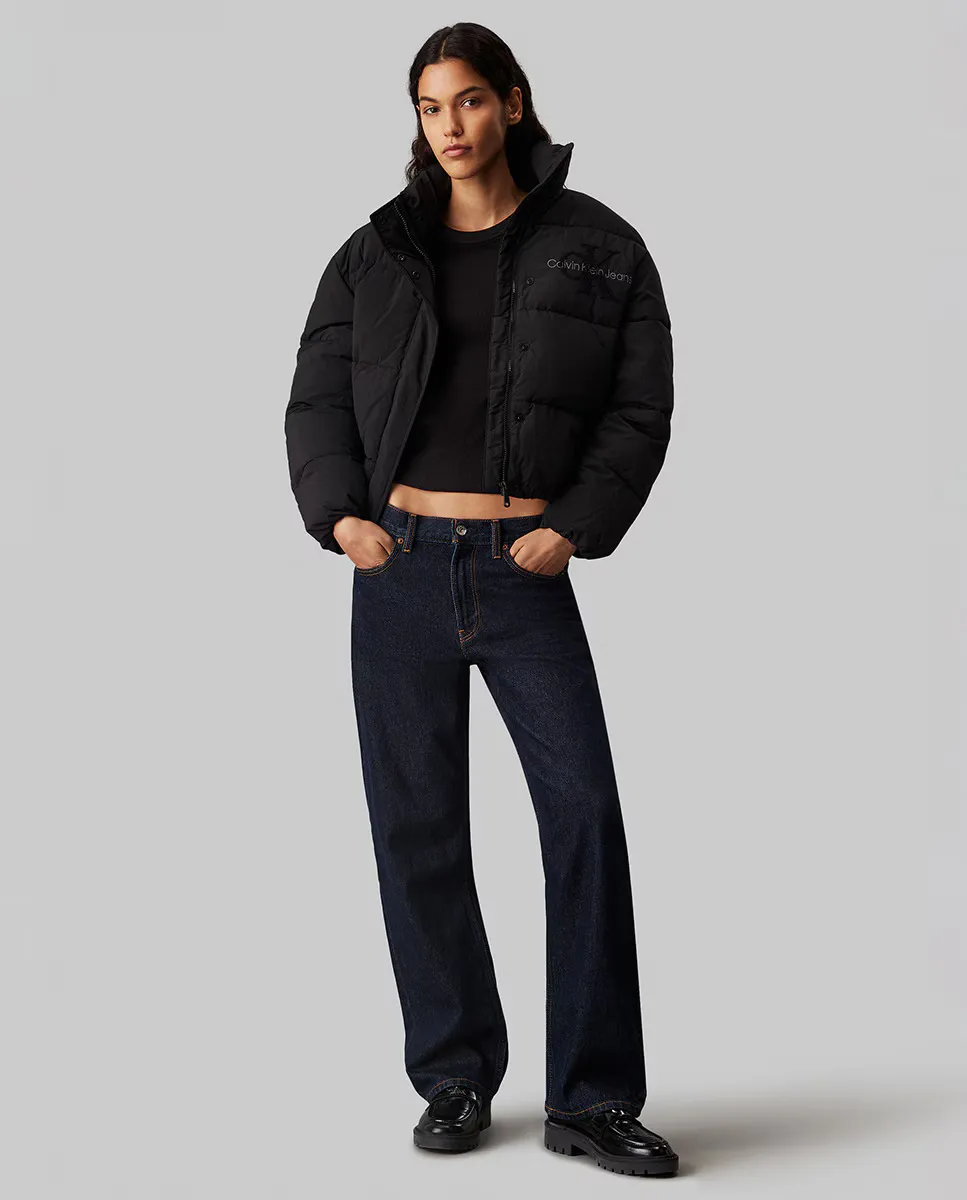 

Женский пуховик монограмма шенилл Calvin Klein Jeans, черный