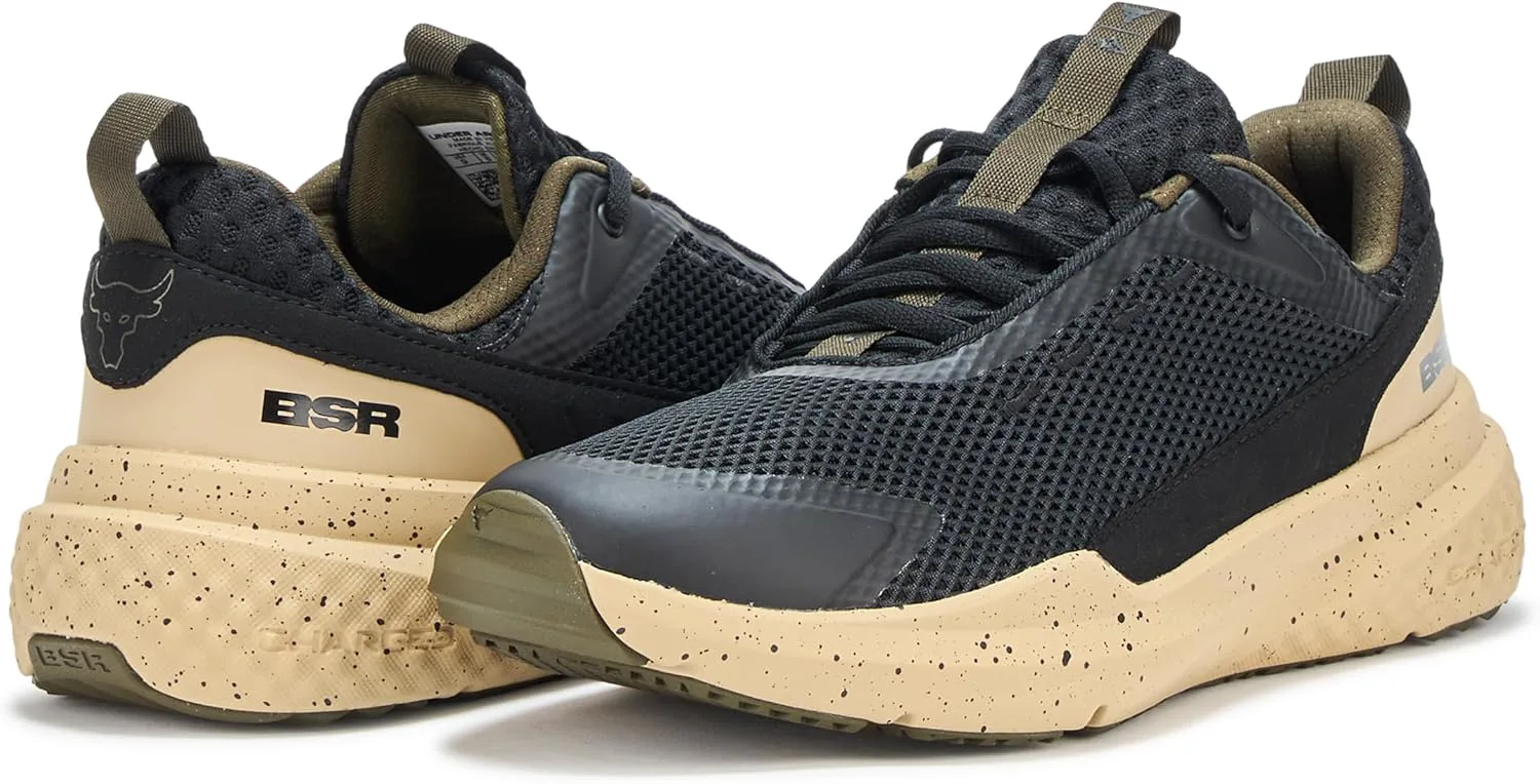 Мужские тренировочные кроссовки Under Armour Project Rock Blood Sweat Respect 5, черный/хаки — фото 3