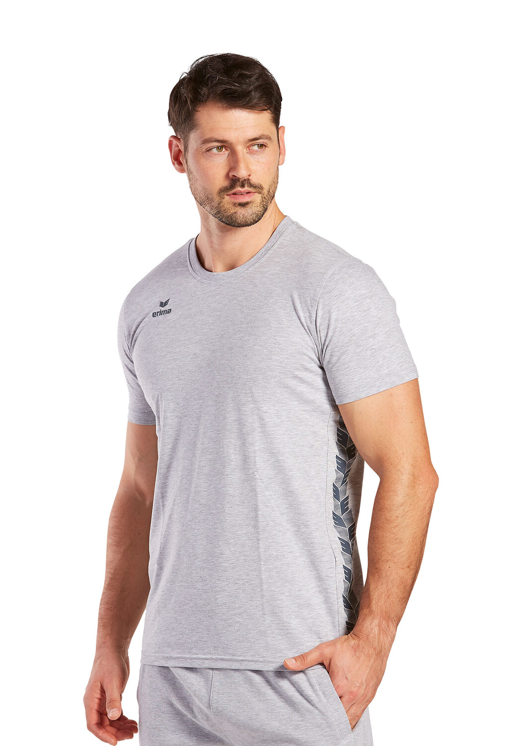 

Футболка erima Essential Team, цвет hellgrau melange/slate grey