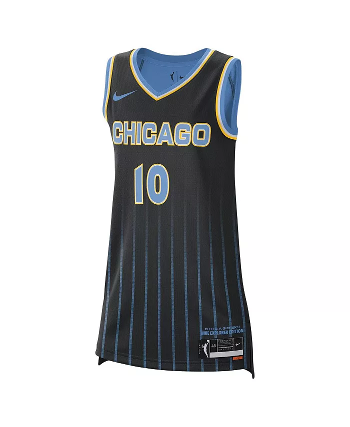 Мужская и женская баскетбольная майка Kamilla Cardoso Black Chicago Sky 2024 WNBA Draft Explorer Nike — фото 2