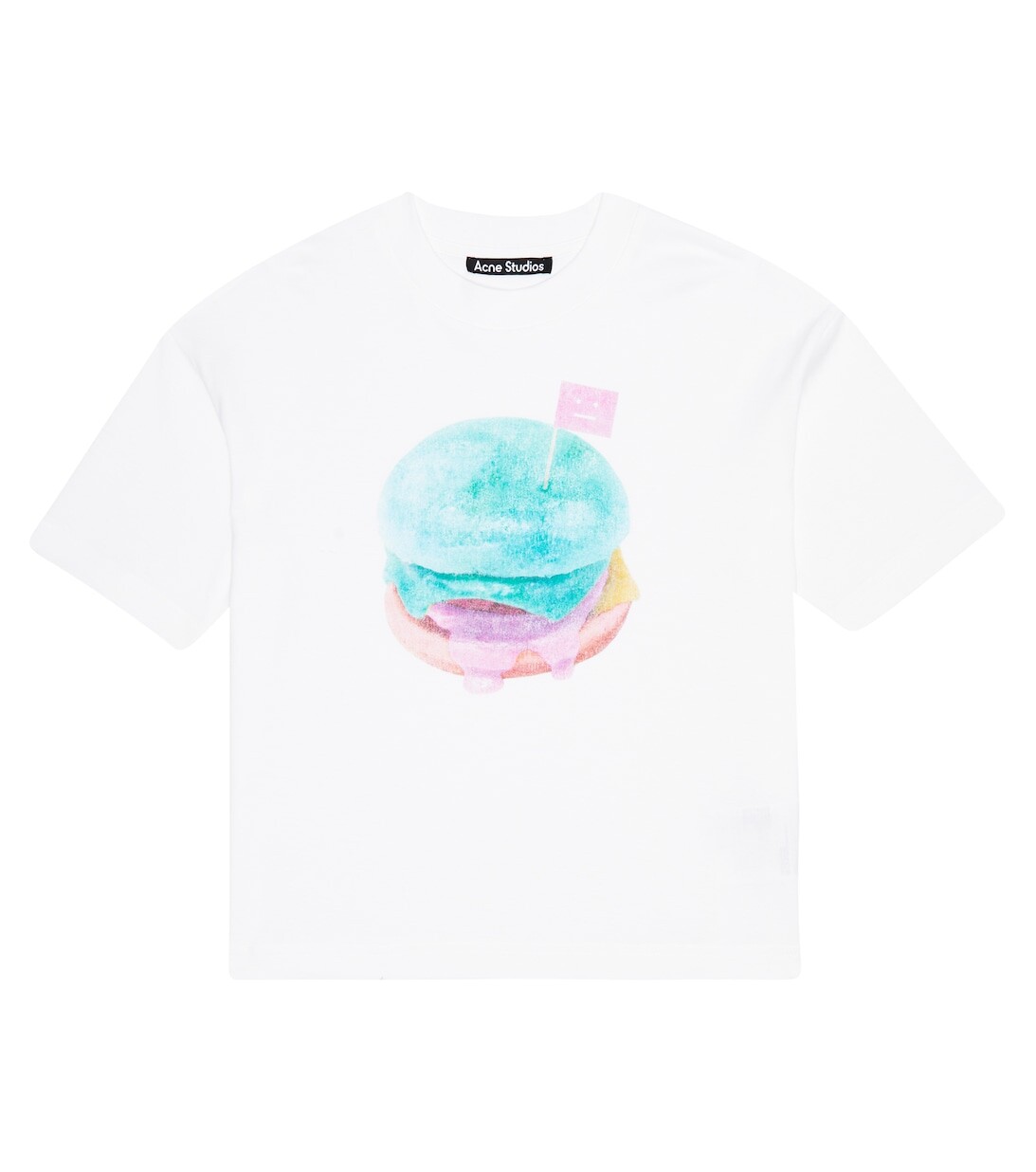 

Футболка из хлопкового джерси с принтом Acne Studios, белый