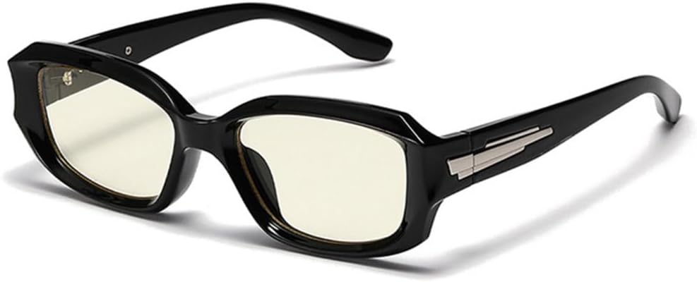 

Винтажные солнцезащитные очки 2027 года, маленькие прямоугольные, для женщин, модные, неправильной формы, сине-зеленые, для мужчин, квадратные, UV400 MTZJH, Black Light Yellow