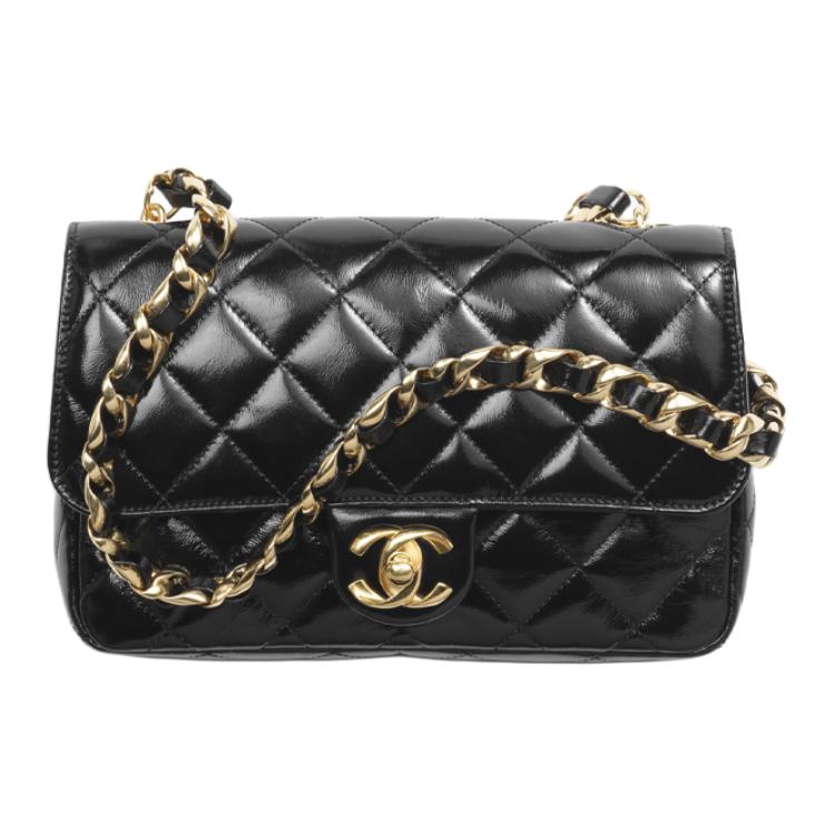 

Яркая кожаная сумка через плечо из ягненка, женская черная CHANEL