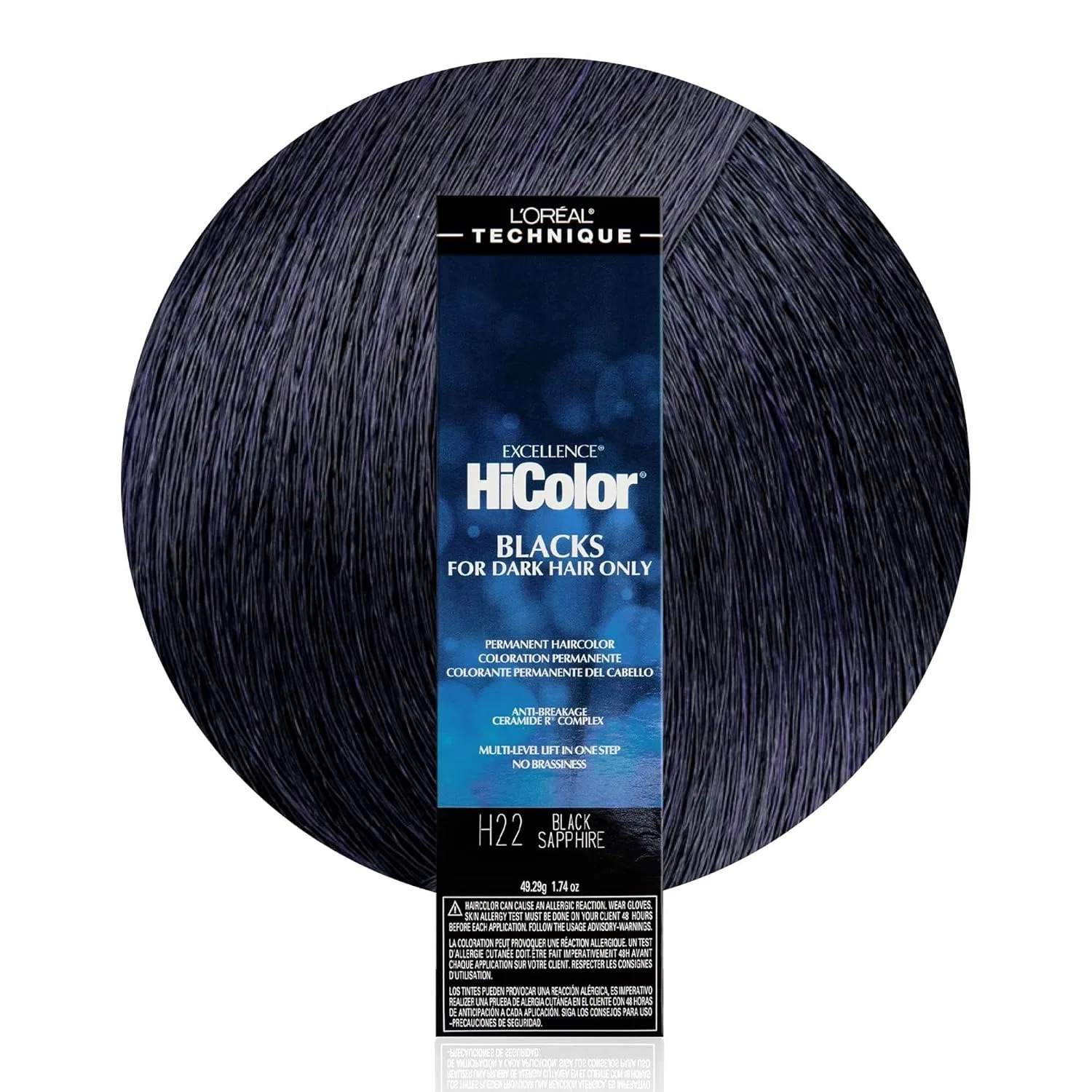 Стойкая краска для волос «Excel HICOLOR H22 Black Sapphire» от Loreal L'Oreal Technique