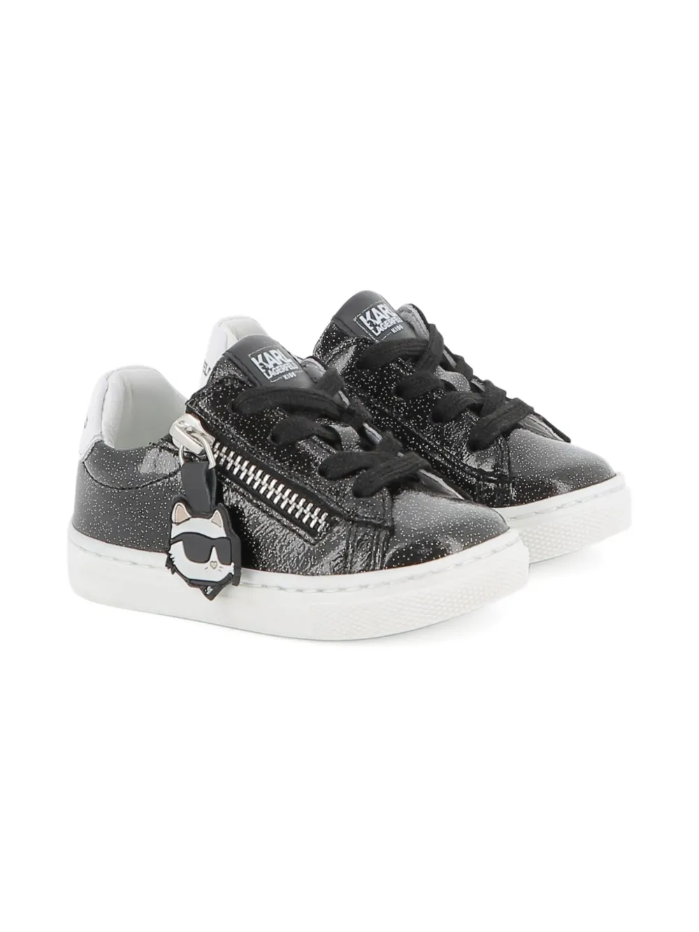 

Кроссовки с блестками KARL LAGERFELD KIDS, черный