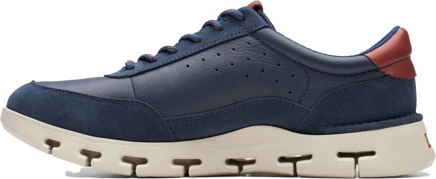 Мужские кроссовки Clarks Nature X One, 2-Navy Leather — фото 2