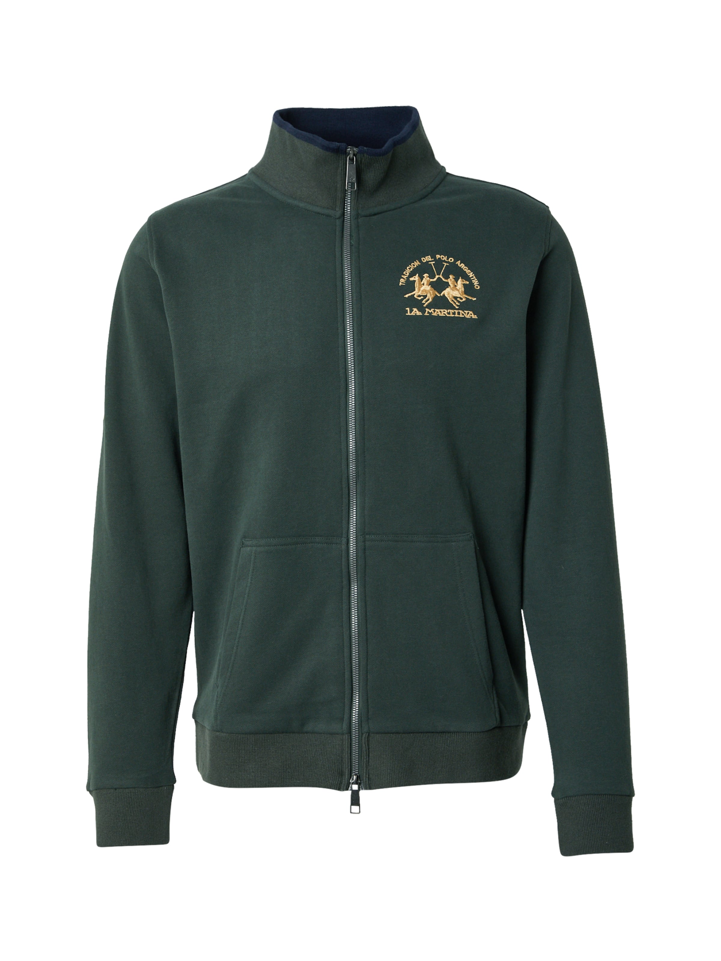 

La Martina Толстовка с молнией в темно-зеленом цвете