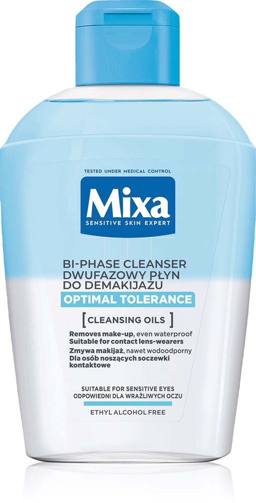 

Двухфазное средство для снятия макияжа с глаз с оптимальной переносимостью Mixa, 125 мл