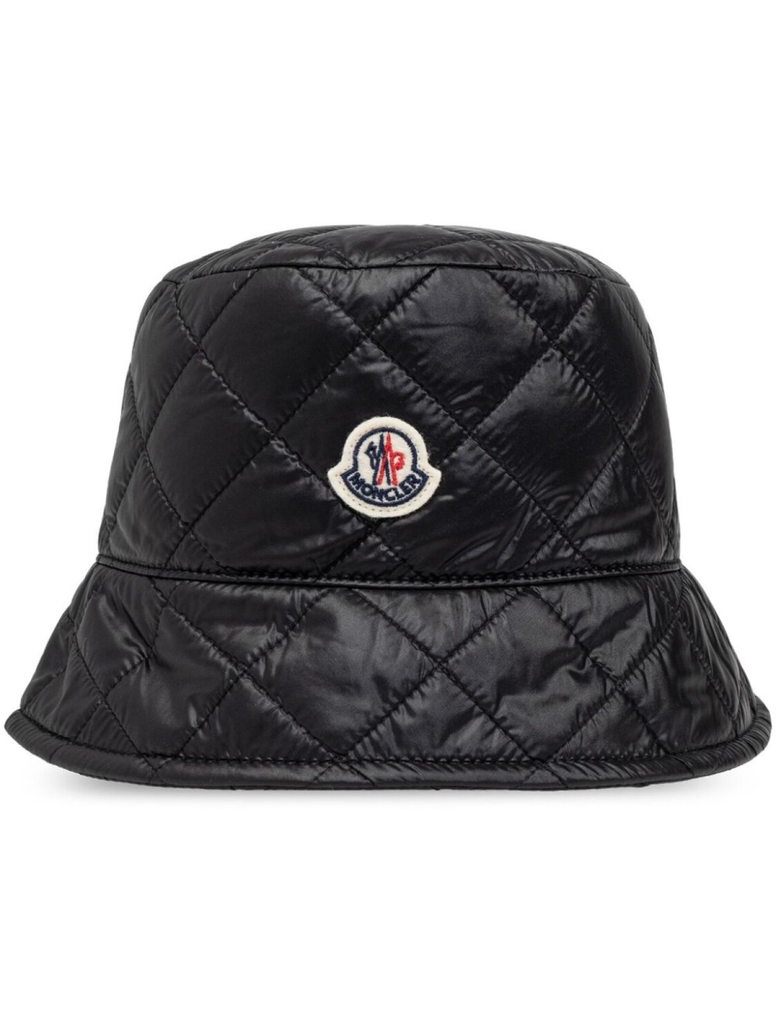 

Moncler стеганая шляпа-ведро, черный
