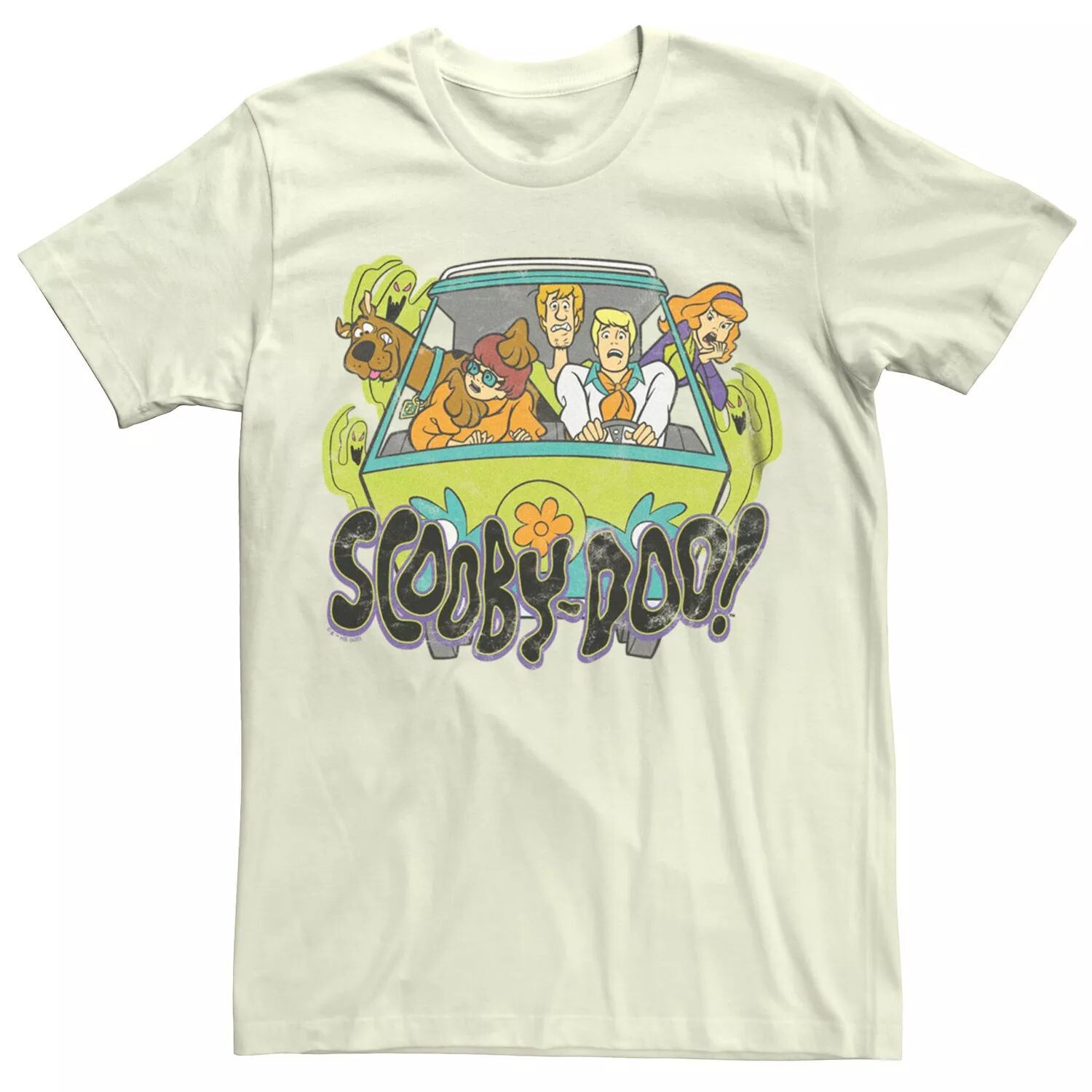 

Мужская футболка Scooby Doo Scared Mystery Machine Licensed Character